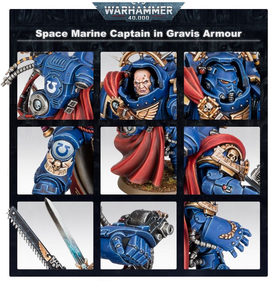 Space Marines - Captain in gravis armour (48-70)