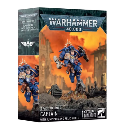 Space Marines - Captain with jump pack and relic shield (48-102)